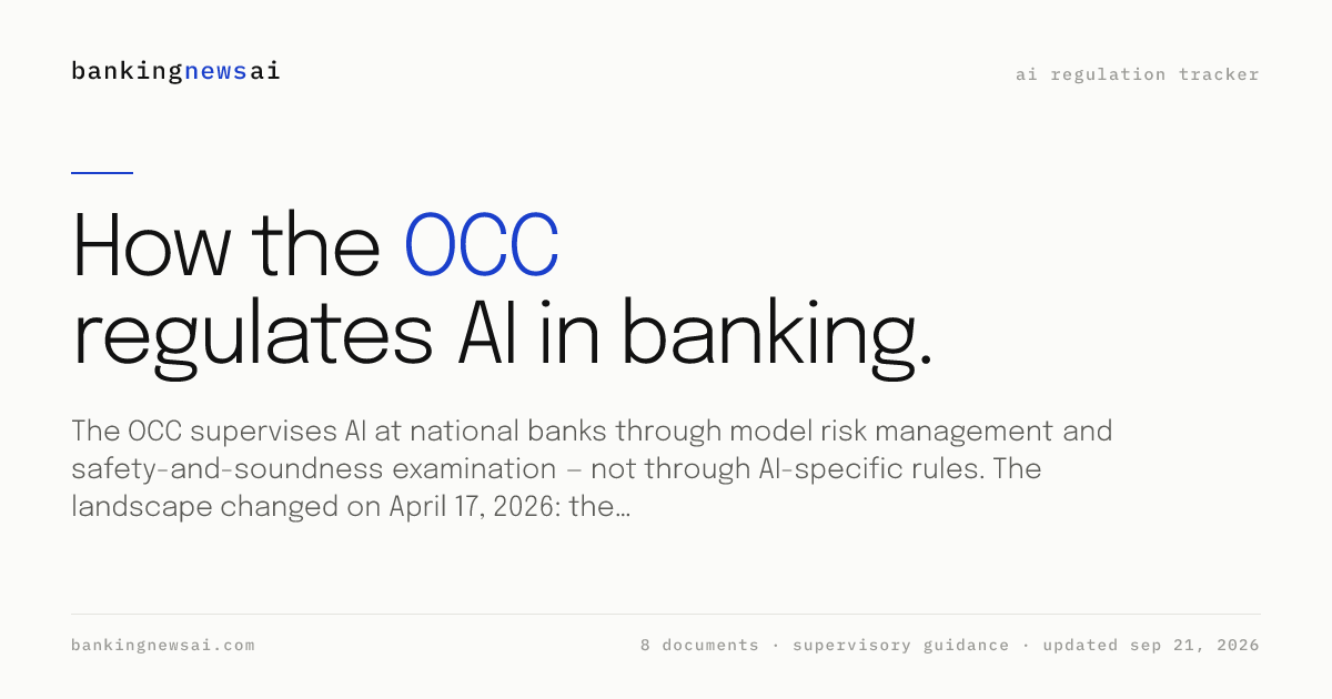 OCC: AI Rules and Guidance for Banks (2026) | BankingNewsAI