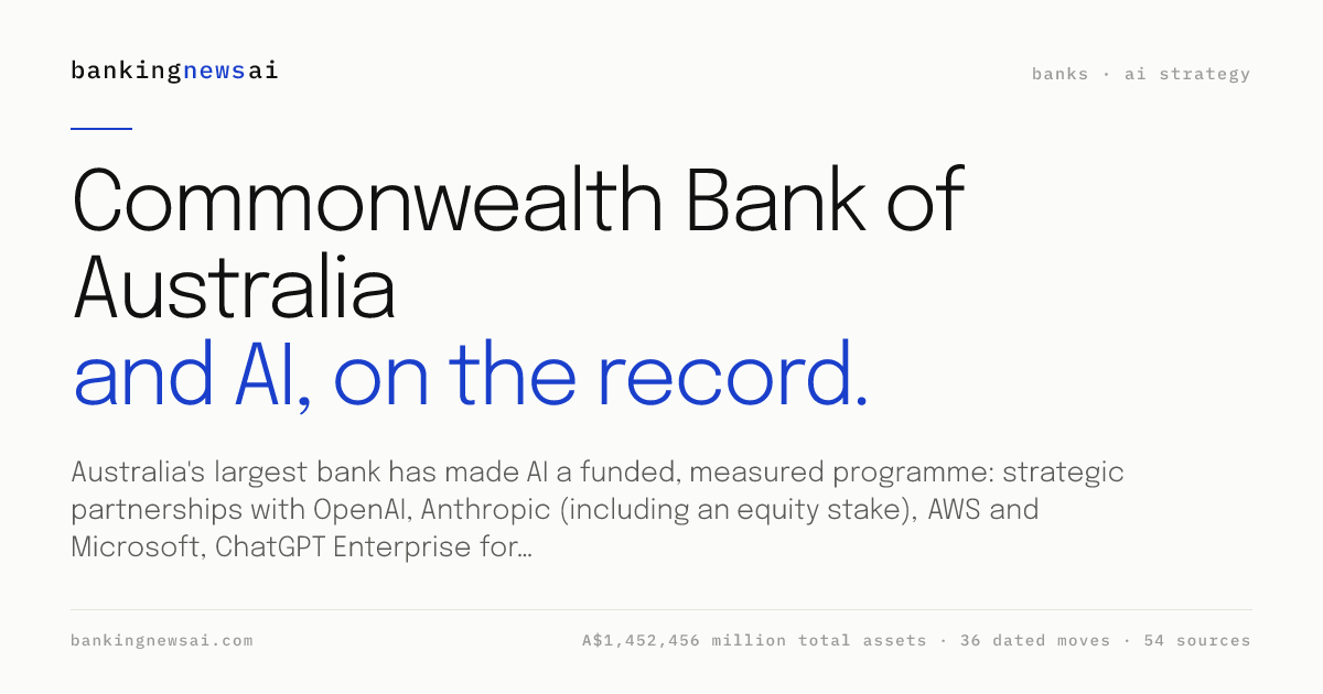 Commonwealth Bank Technology Stack: Core on AWS, AI Agents | BankingNewsAI