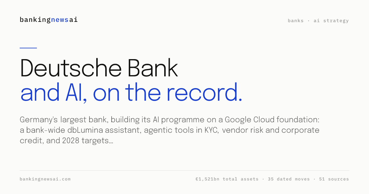 Deutsche Bank AI Strategy (2026): Use Cases, Leaders | BankingNewsAI