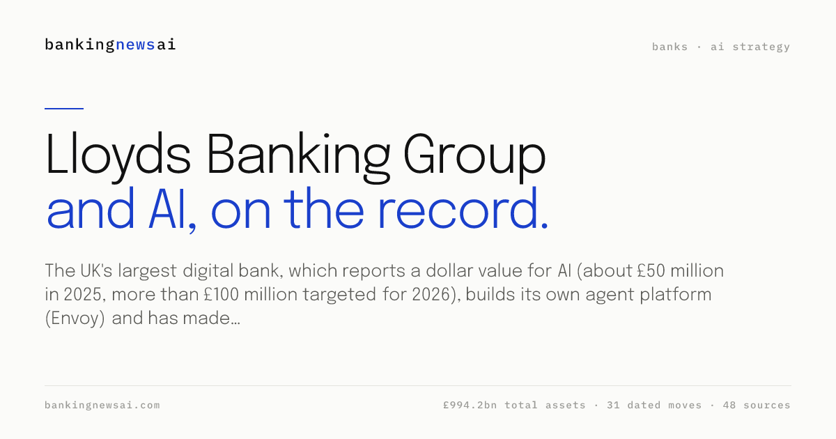 Lloyds Banking Group AI Strategy (2026): Use Cases, Leaders | BankingNewsAI