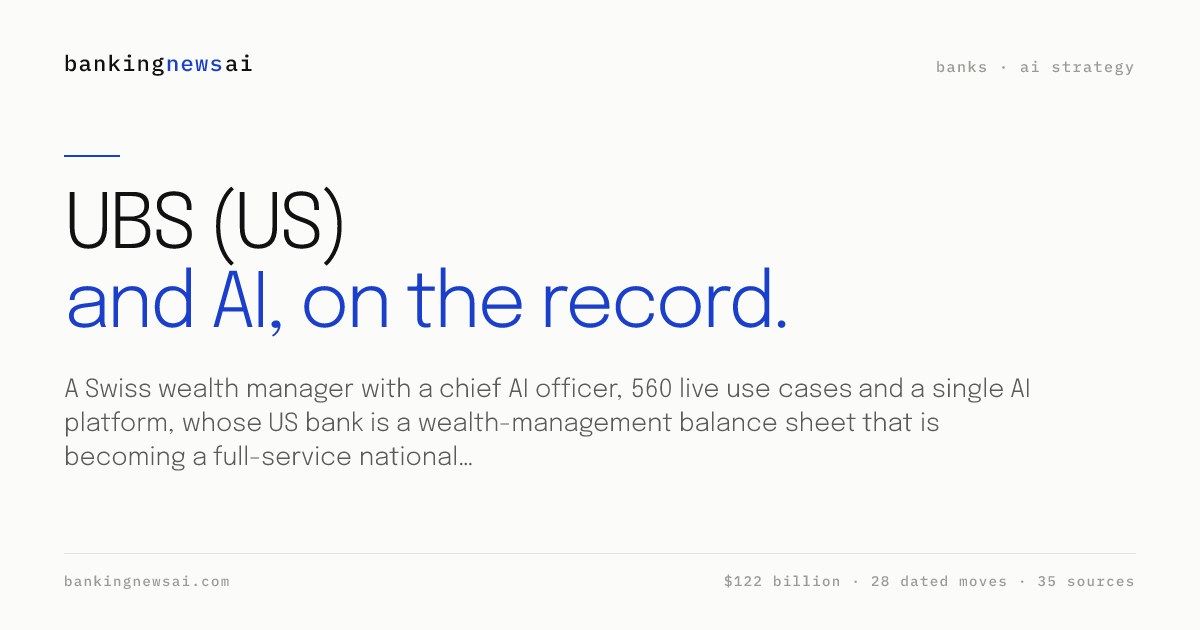 UBS AI Strategy (2026): Use Cases, Leaders | BankingNewsAI
